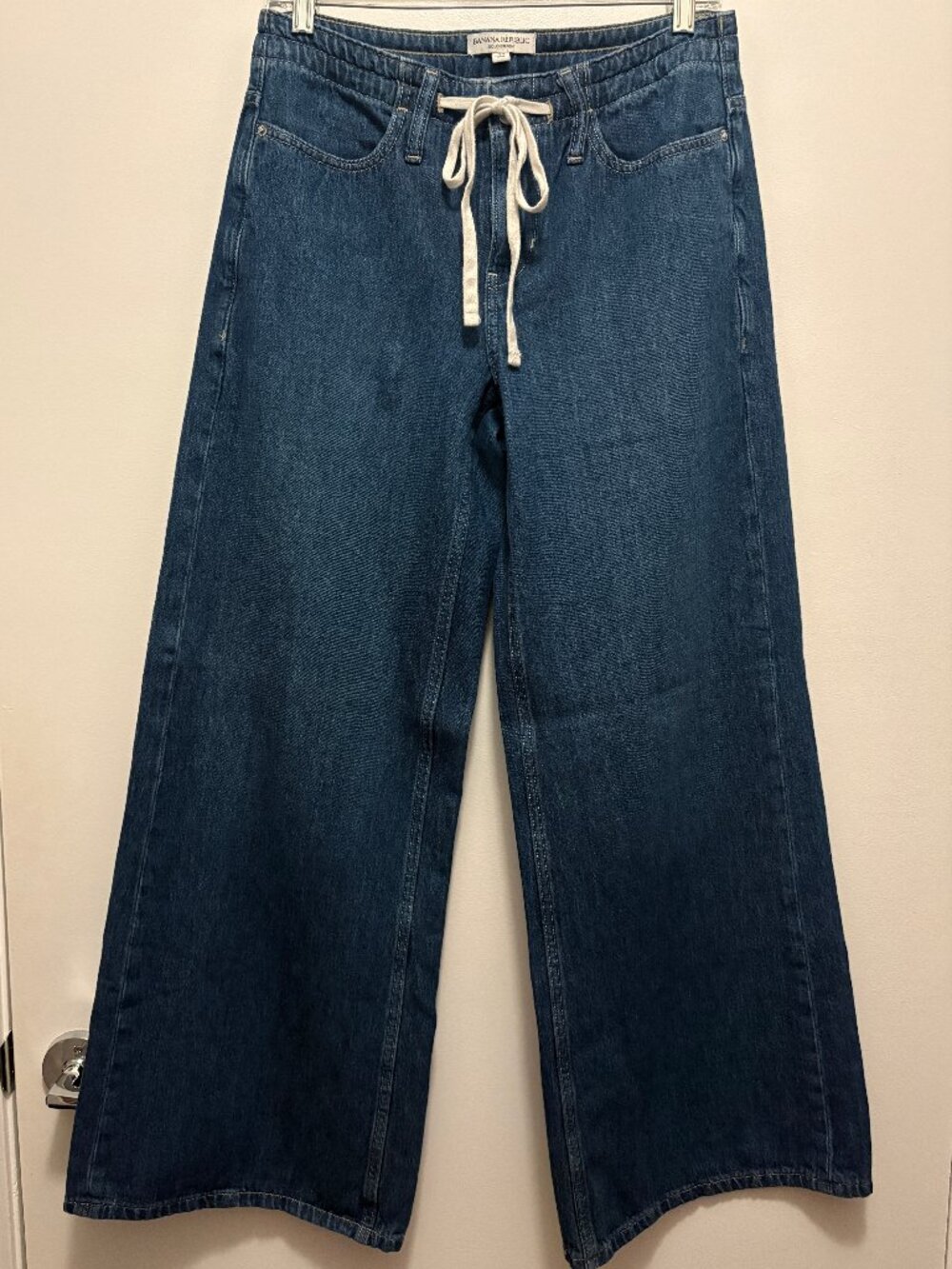 Banana Republic Mid-Rise Wide-Leg Drawstring Jean, 27
